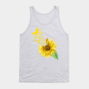 Butterfly Sunflower, Sunflower, Butterfly, Summer Gift,vacation 2020, Tank Top